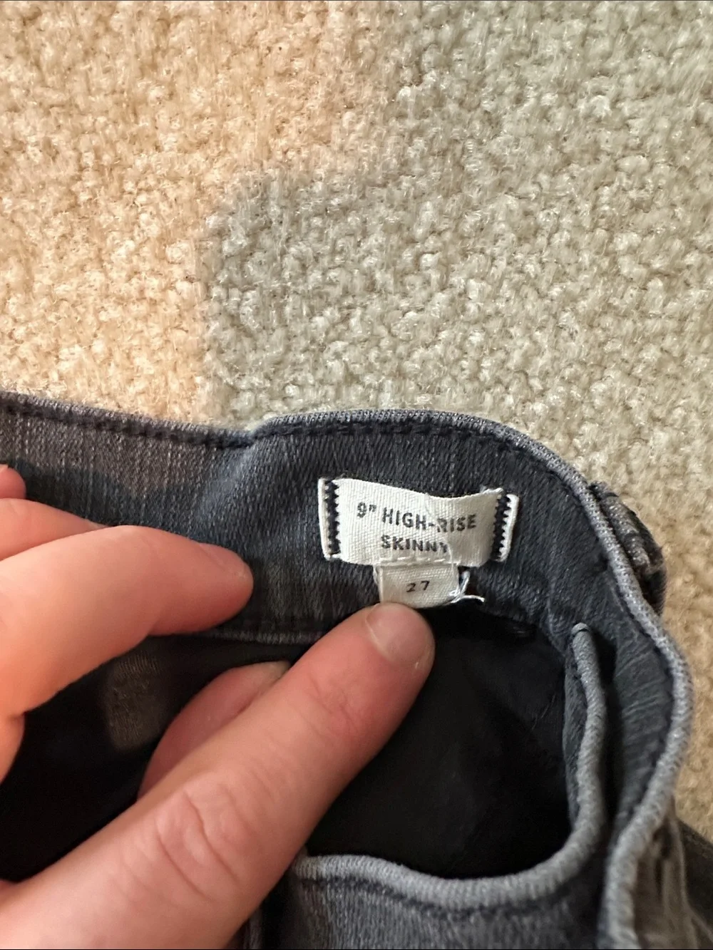 Madewell Black Distressed Skinny Jeans